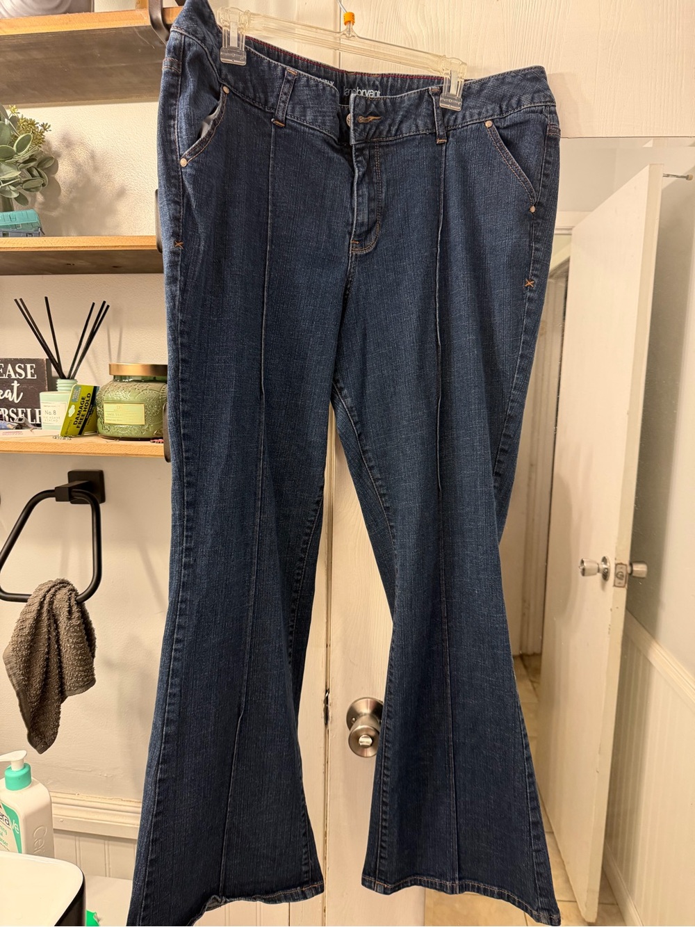 Lane Bryant Dark Blue Women's Flare Jeans - Unbranded